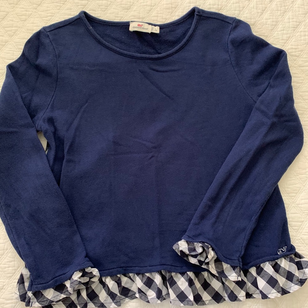 Vineyard Vines girls navy sweatshirt